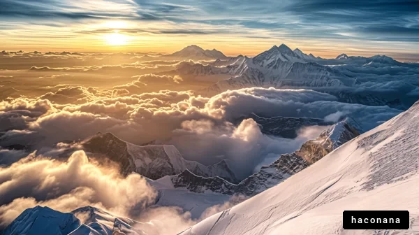 山々と雲の美しい風景