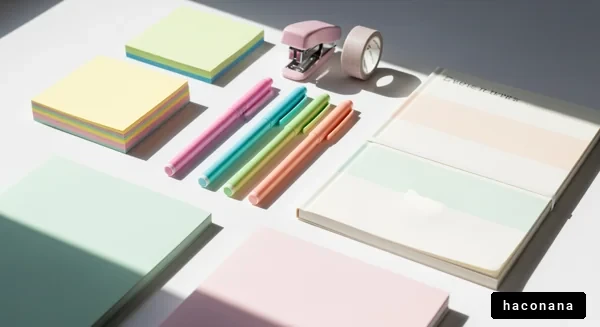 カラフルな文房具の集まり