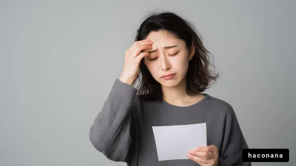 困惑した表情の女性