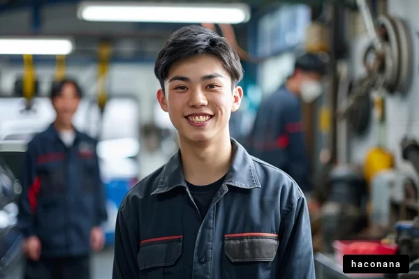 自動車整備士の笑顔
