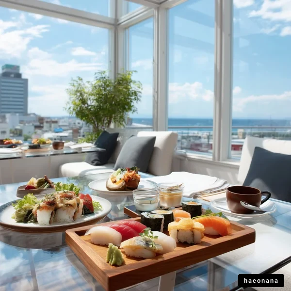 海を見ながらの美味しい寿司