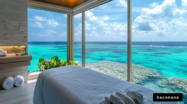 海の見えるスパの風景