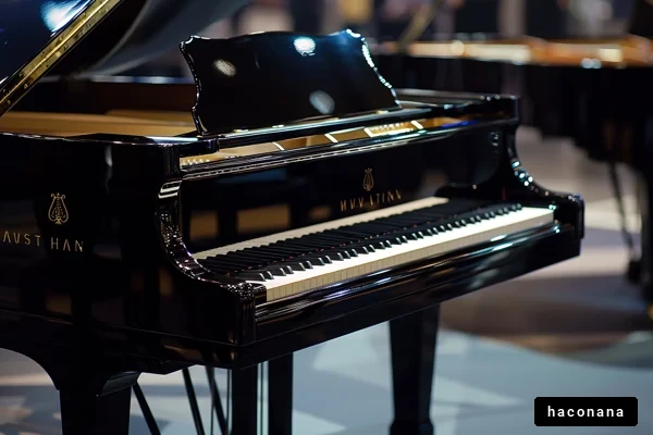 美しい黒いグランドピアノ