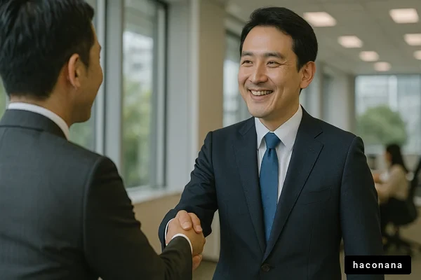 ビジネスの場での握手