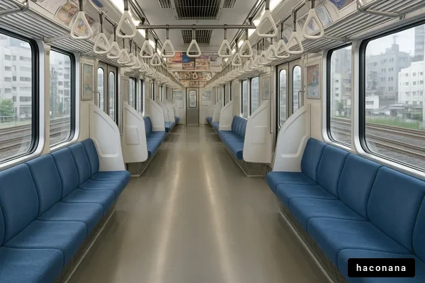 静かな電車の車両内