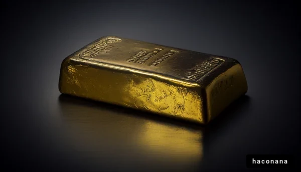 輝く金のインゴット