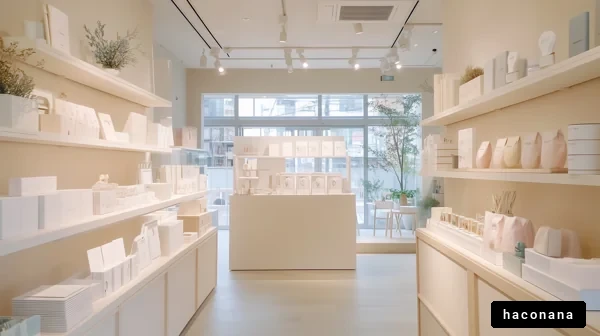 シンプルな店舗の内部