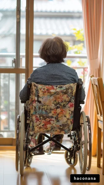 車椅子に座る高齢者