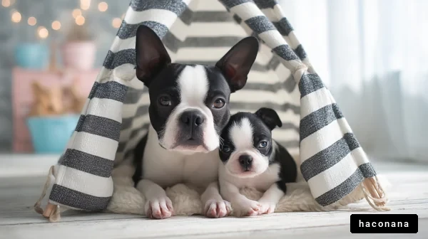 親子の犬とかわいい暮らし