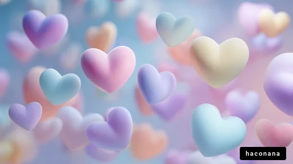 カラフルなハートの装飾