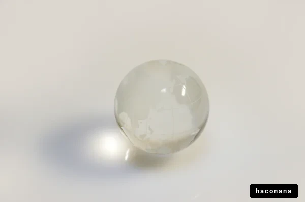 クリスタルの地球儀