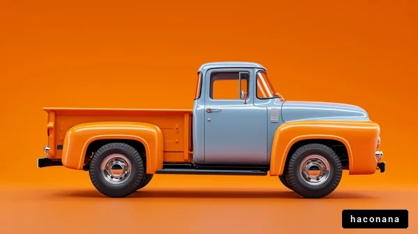 カラフルなピックアップトラック