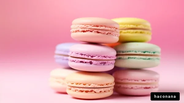 カラフルなマカロンの重ね