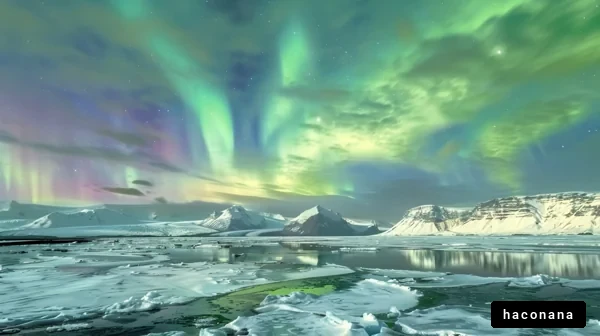 美しい北極のオーロラ