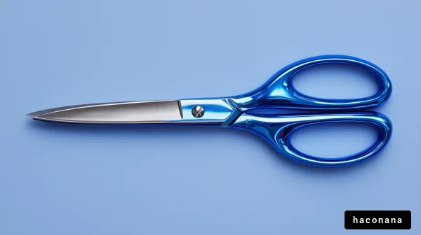 青いハサミの写真