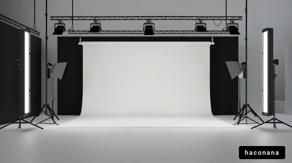 スタジオ撮影の背景