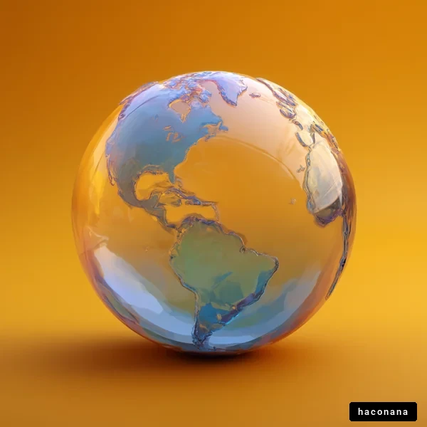 透明な地球儀のイメージ
