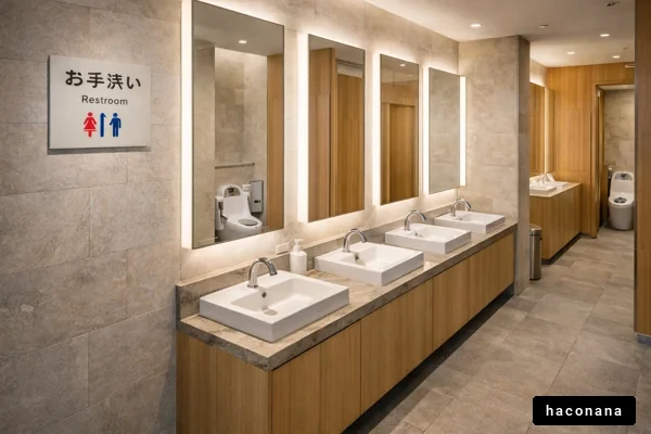 モダンな公共トイレの内装