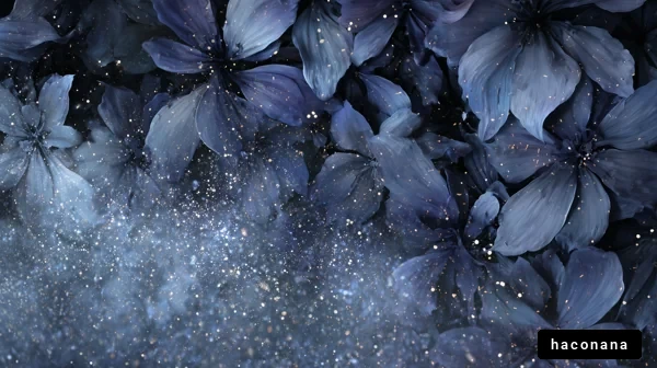 幻想的な青い花の背景