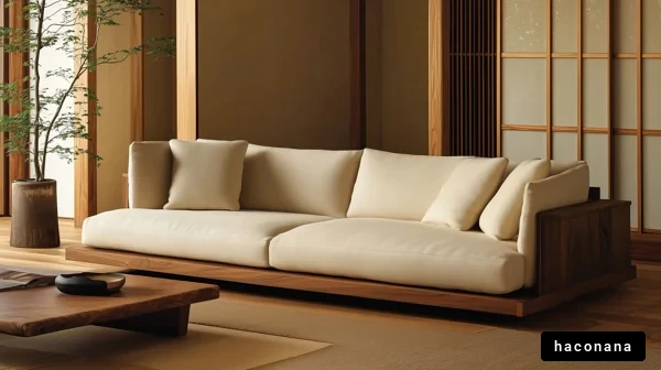 モダンな和風のリビングルーム