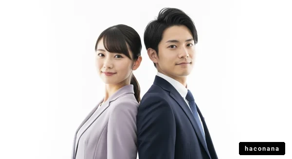 ビジネスカジュアルな男女