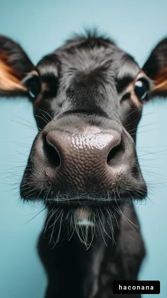 かわいい牛のクローズアップ