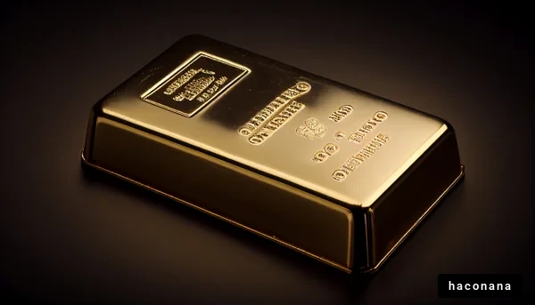 輝く金のインゴット