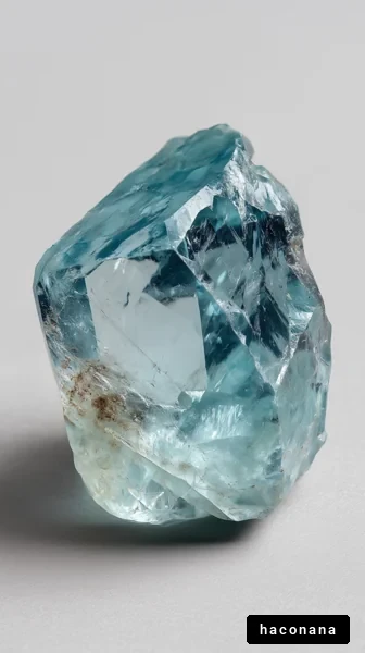 美しい水色の鉱石