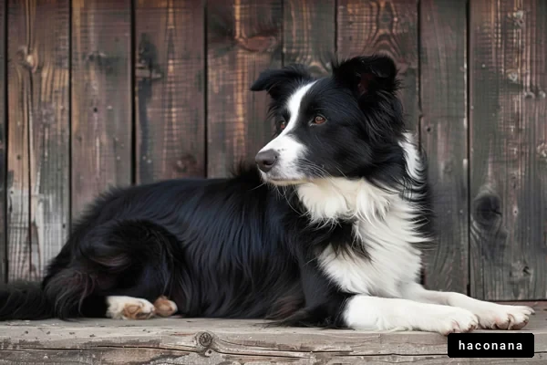 黒と白の犬のポートレート