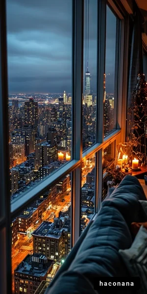 夜の都市景観と癒しの空間