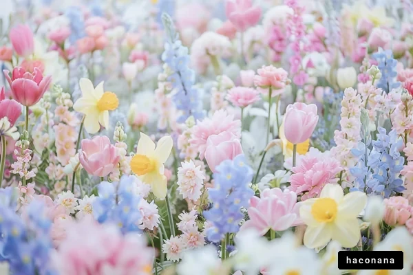 華やかな花畑の風景