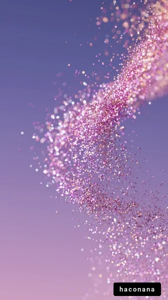 輝くラメの流れ