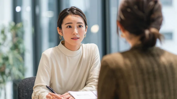 女性同士の面談・相談シーン
