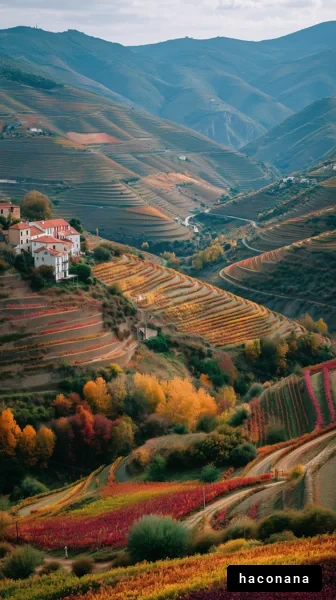 美しい秋の葡萄畑風景