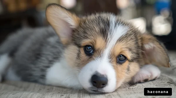 かわいいコーギーの子犬