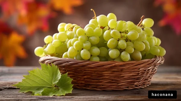 新鮮なぶどうのバスケット