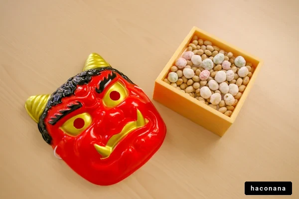 節分の鬼と豆