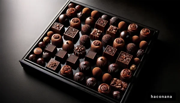 美しいチョコレートの詰め合わせ