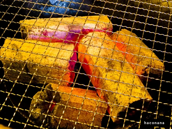 炭火焼きの準備