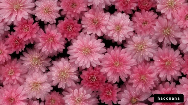 美しいピンクの花々