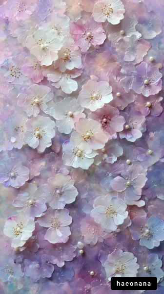 淡い花々の美しい背景