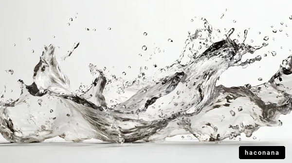 躍動する水のアート