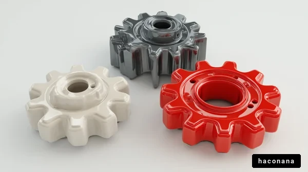 カラフルな歯車のデザイン