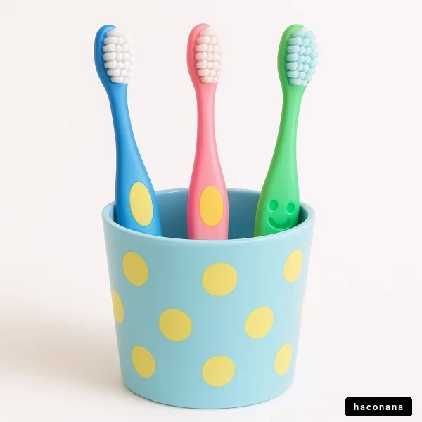 カラフルな歯ブラシのセット