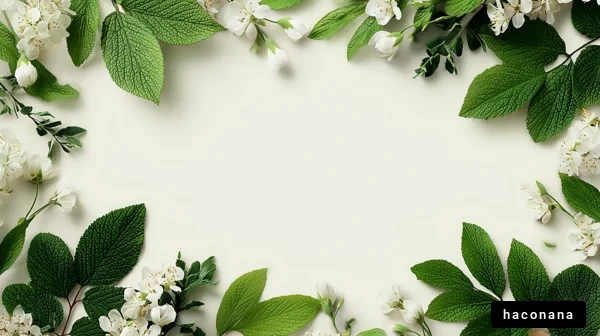 白い花と緑の葉