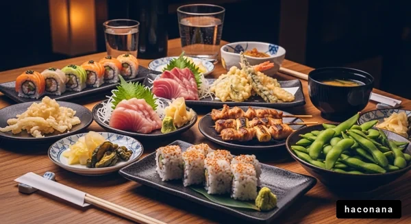 日本料理の美味しい盛り合わせ