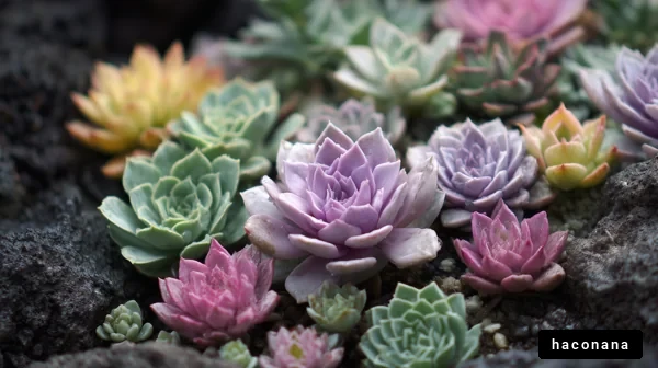 美しい多肉植物の庭