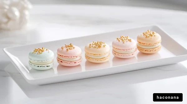 美しいマカロンの盛り付け
