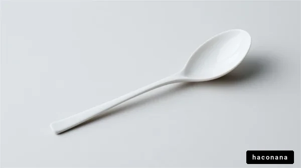 シンプルな白いスプーン