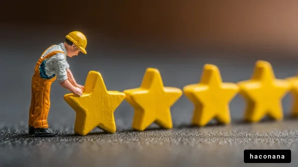 星を並べる作業員